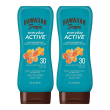 Hawaiian Tropic Everyday Active Lotion Sunscreen SPF 30, Twin Pack , 8oz each