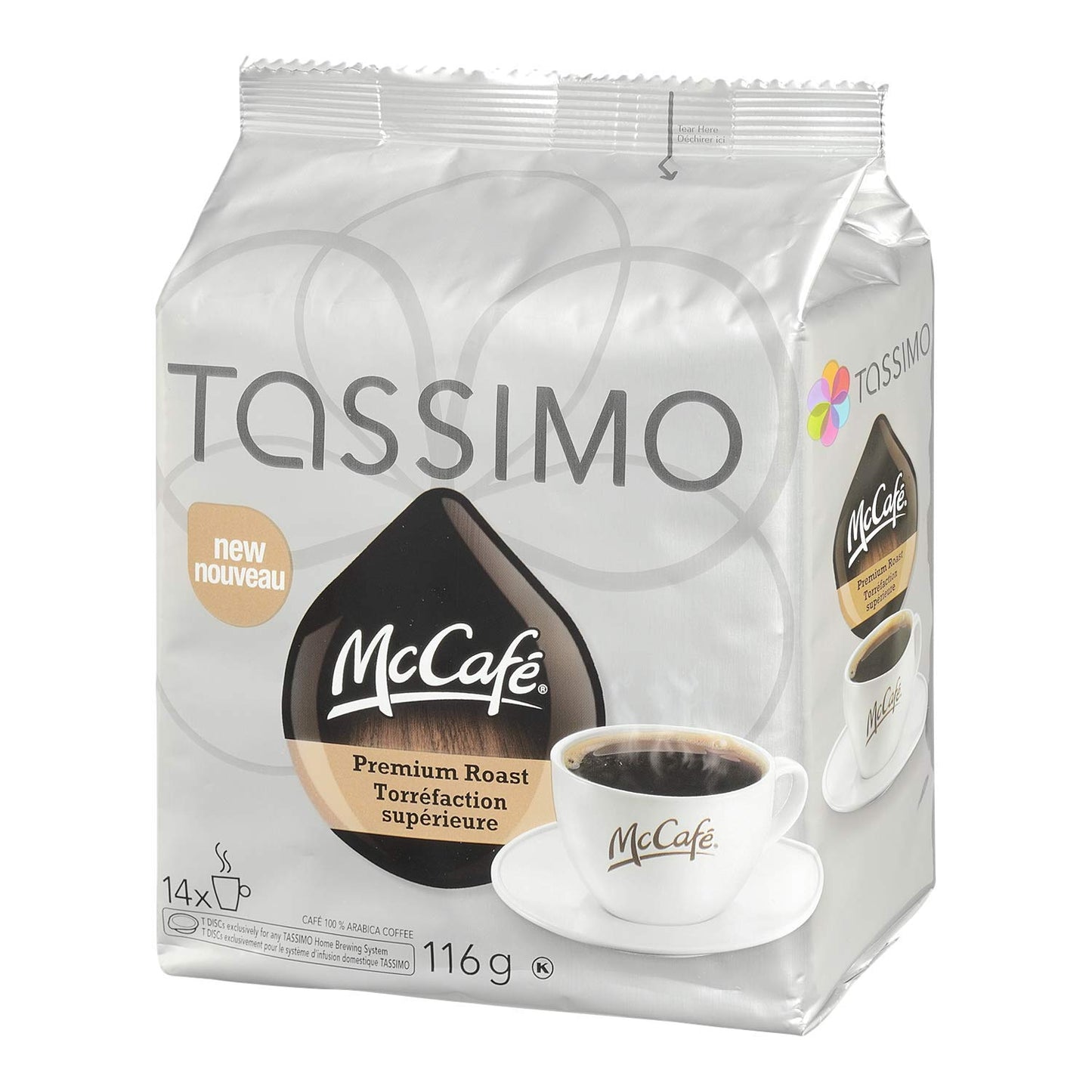 Tassimo McCafé Premium Roast Coffee Single Serve T-Discs, 116g