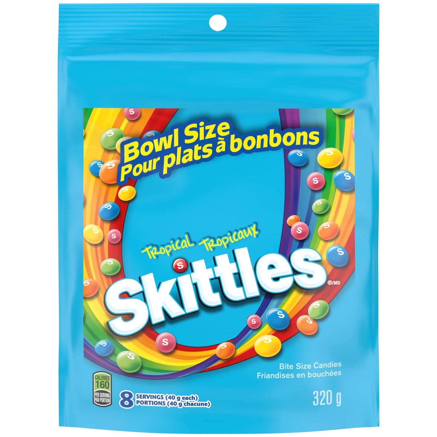 Skittles Tangy Tropical Candy - Exotic Chewy Fruit Bites (320g Family Size)
