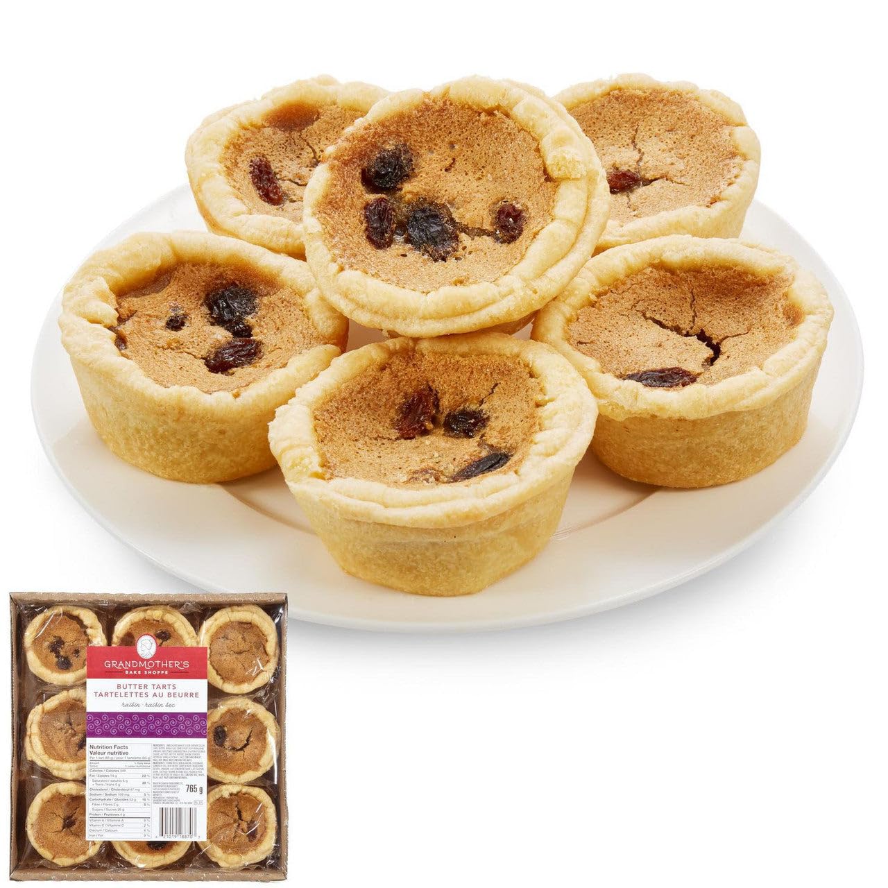 Grandmother's Bake Shoppe Raisin Butter Tarts, 765g