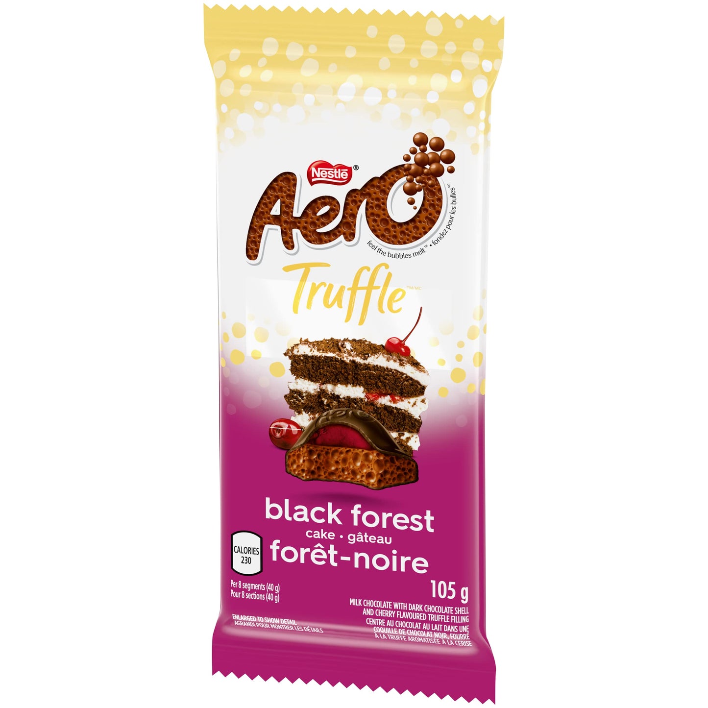 NESTLÉ AERO TRUFFLE Black Forest Cake Dark Chocolate Bars, 105 g