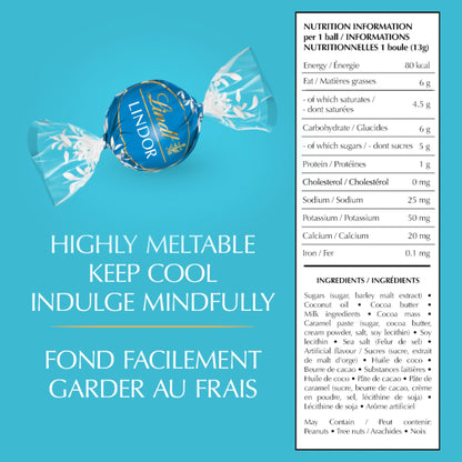 LINDOR Milk Caramel Sea Salt Truffles 150g