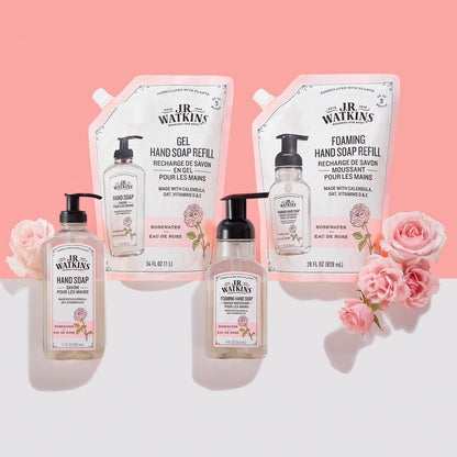 J.R. Watkins Rosewater Liquid Hand Soap Refill Pouch 1 L