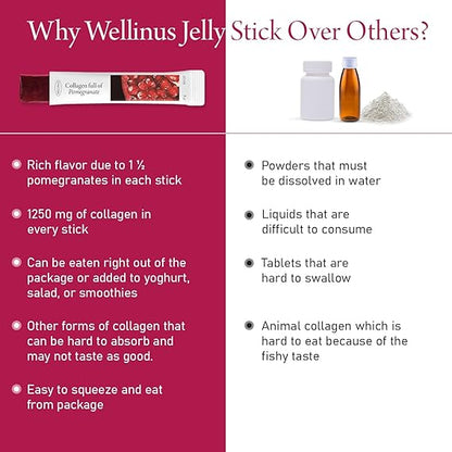 Korean Beauty Pomegranate Collagen Jelly Sticks - 25 Packs