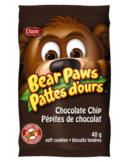 Bear Paws Chocolate Chip Cookies -  240g, 6 Pouches