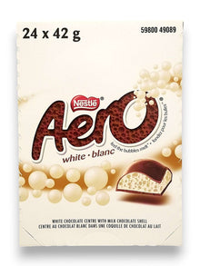 AERO White Chocolate Bars, 42g/1.5 oz., 24 Count, {Imported from Canada}
