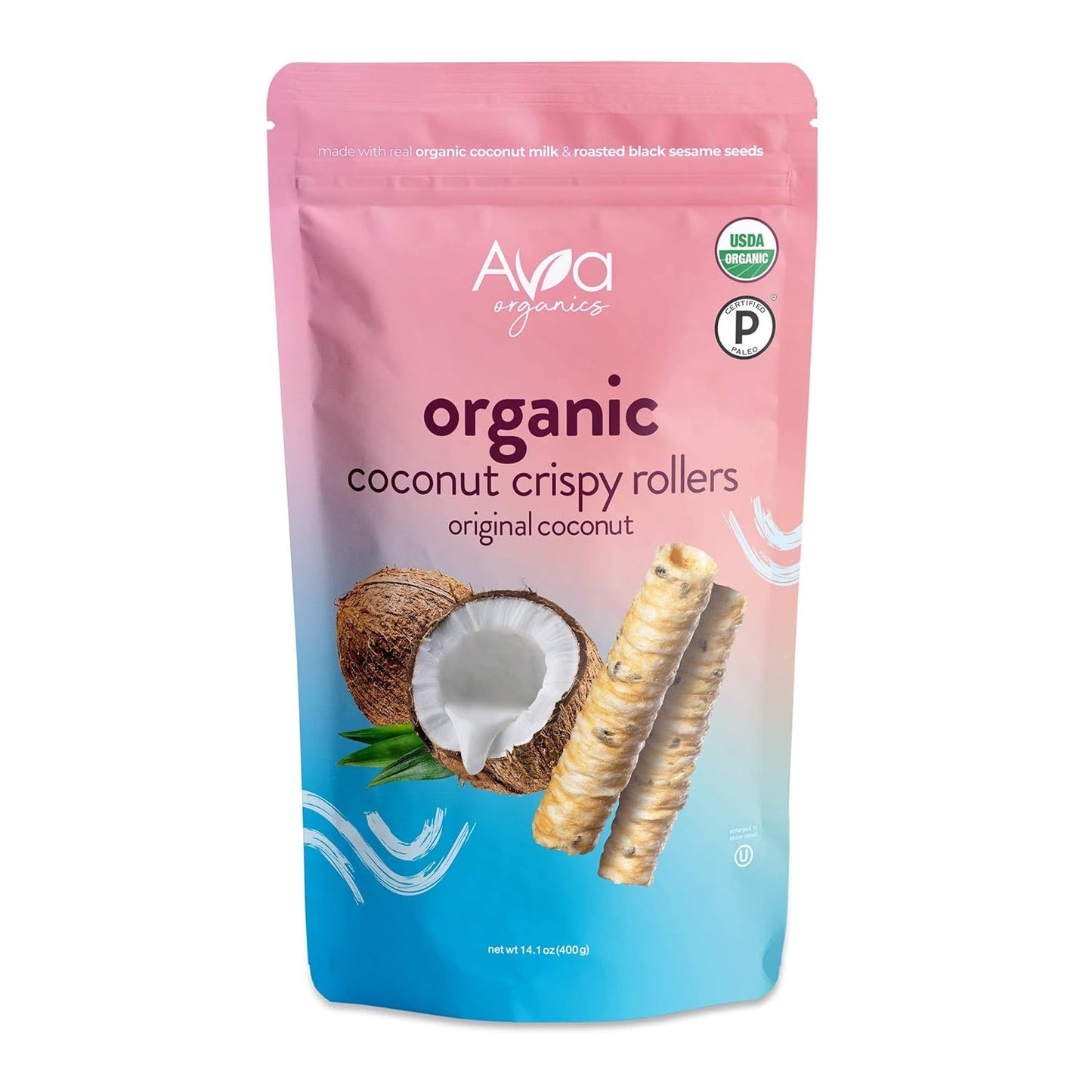 Ava Organics Coconut Crispy Rollers:  (14.1 oz)