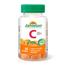Jamieson Vitamin C 250 mg Gummies Natural Tangy Orange Flavour,  60 Count