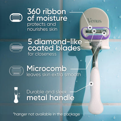 Gillette Venus Deluxe Smooth Platinum:  (1 Razor, 2 Refills)