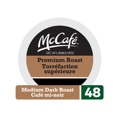 McCafé Premium Roast K-Cup Coffee Pods (Medium Dark Roast) - 48 Count
