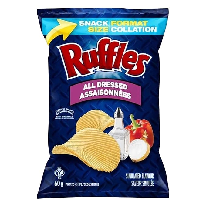 Ruffles All Dressed Ridged Chips - 4  Pack (60g)