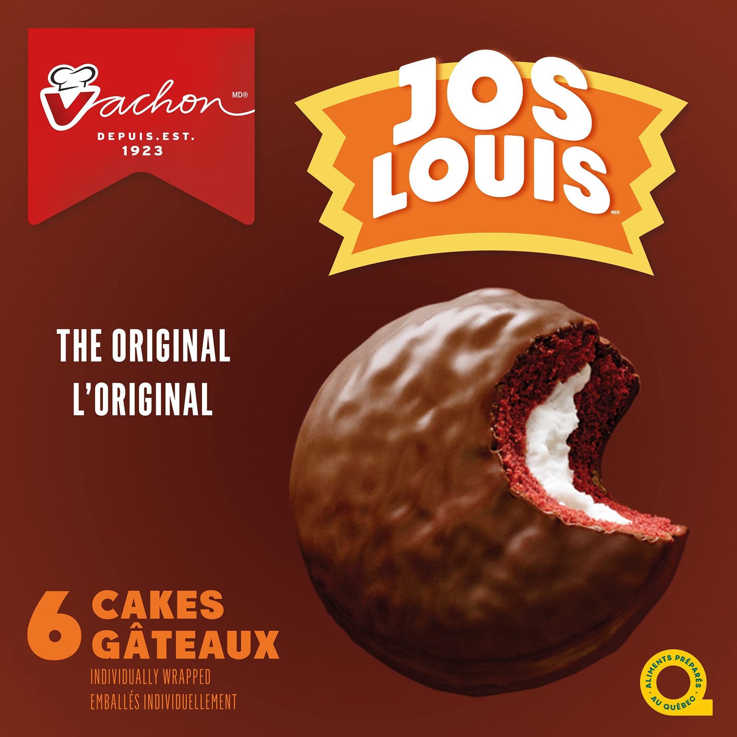 VACHON The Original Jos Louis Cakes, Contains 6 Count - 324 Grams
