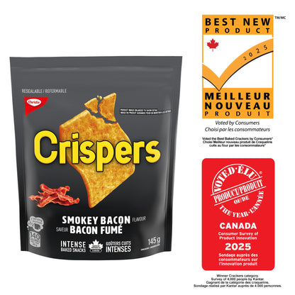 CRISPERS, Smokey Bacon Crackers,  145 g