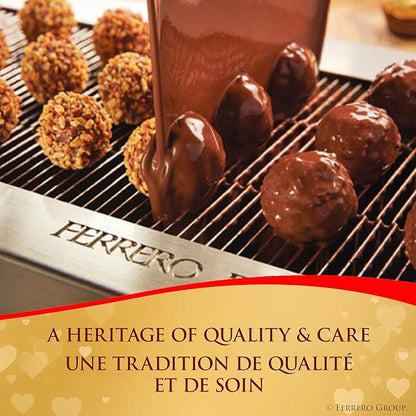 FERRERO ROCHER Fine Hazelnut Milk Chocolate; Heart Shaped Gift Box; 8 Count; Individually Wrapped Chocolate; Valentines Day Chocolate; 100 Grams