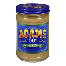 Adams Peanut Butter, 100% Natural Creamy Peanut Butter, 1 kg
