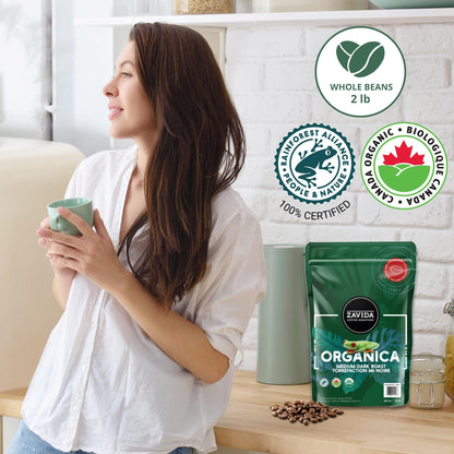 Zavida Organica Whole Bean Coffee (2 lb Bag)