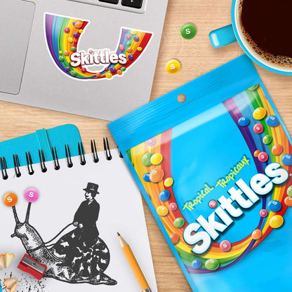 Skittles Tangy Tropical Chewy Candy | 320g Bowl Size Bag | Exotic Fruit Flavors