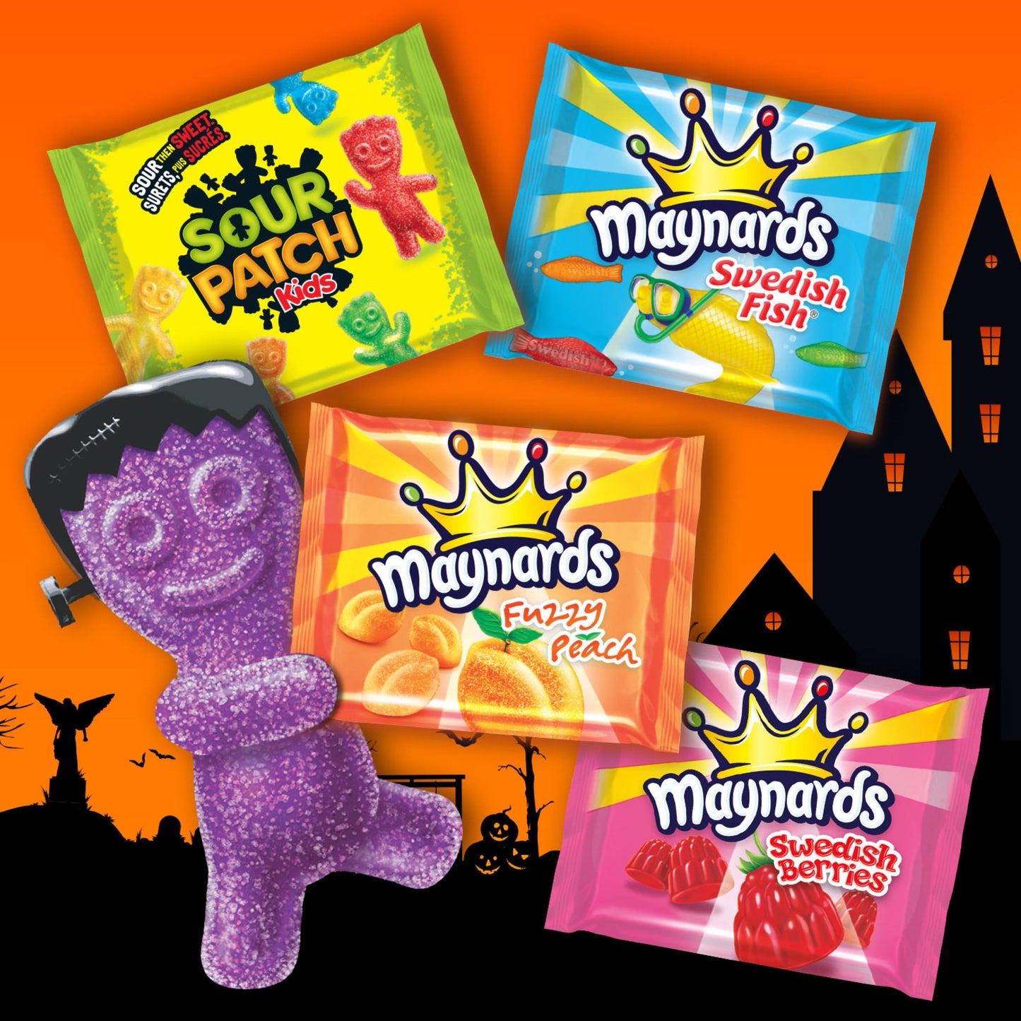 Maynards, Assorted Gummy Candy, Pack of 90, 1.12kg