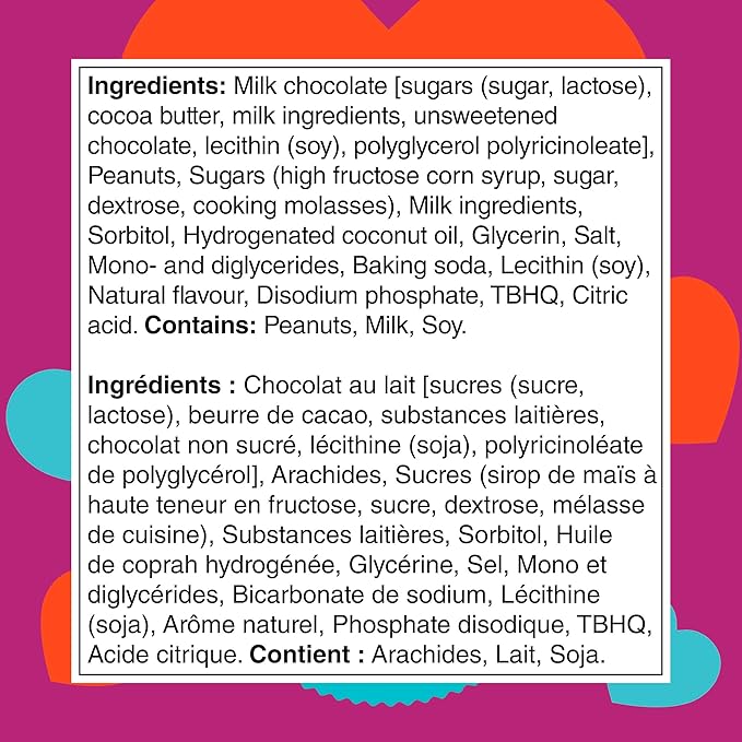 REESE'S Caramel Snack Size Heart Box, Valentine's Day Chocolate Candy Gift,155g