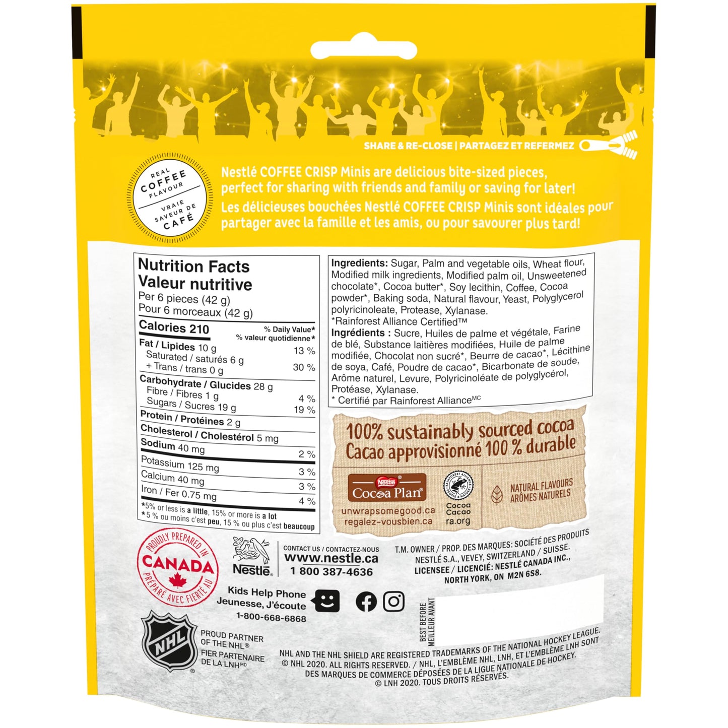COFFEE CRISP NESTLÉ Minis, 180g Bag