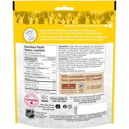 COFFEE CRISP NESTLÉ Minis, 180g Bag
