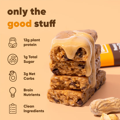 IQBAR Protein Bar Peanut Butter Chip 12 Bars