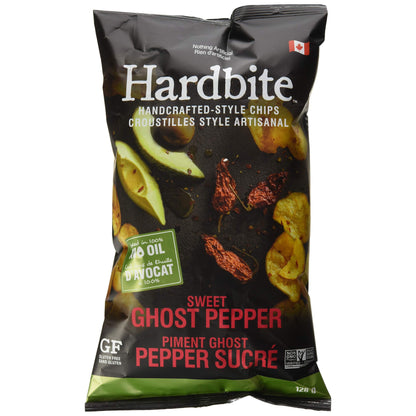Hardbite Sweet Ghost Pepper Kettle Chips |  (128g Bag)