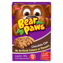 Bear Paws Chocolate Chip Cookies -  240g, 6 Pouches