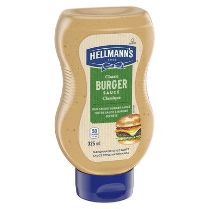 Hellmann's Classic Burger Sauce, Gluten Free and Certified Kosher, 325ml