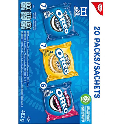 Oreo Cookies Variety Snack Packs (20 Count, 17oz Box)