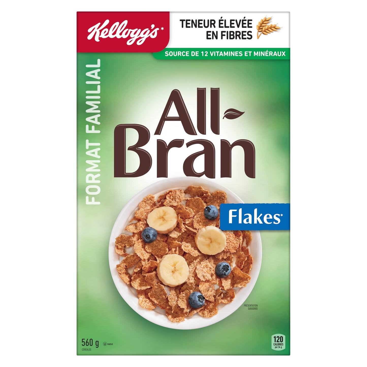 Kellogg's All-Bran Flakes Cereal, 560g