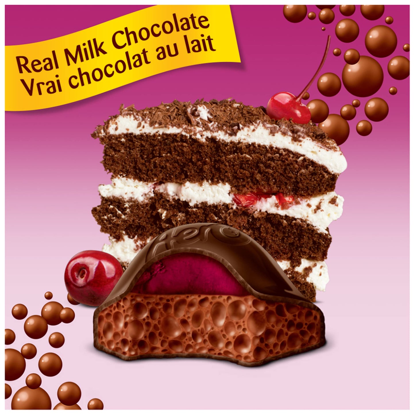 NESTLÉ AERO TRUFFLE Black Forest Cake Dark Chocolate Bars, 105 g
