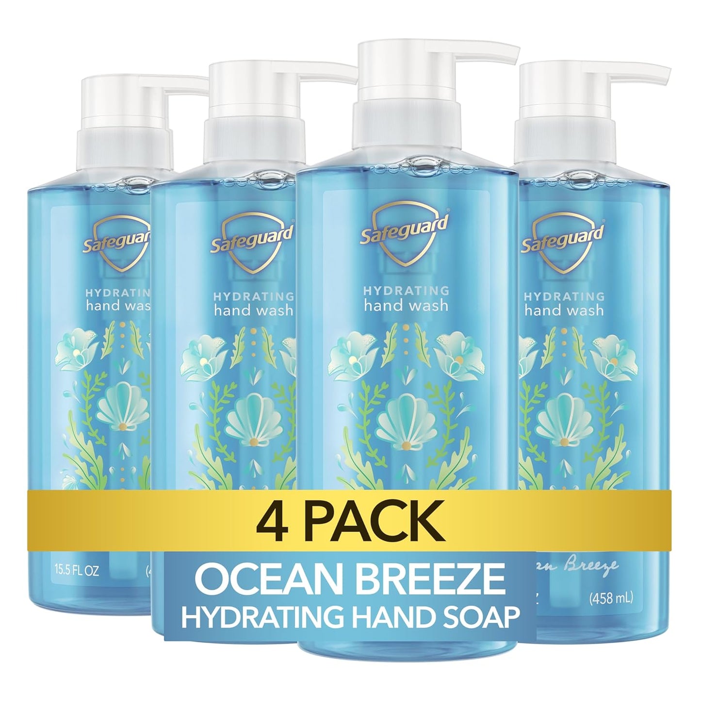 Safeguard Hydrating Liquid Hand Soap, (4-Pack, 15.5 oz)