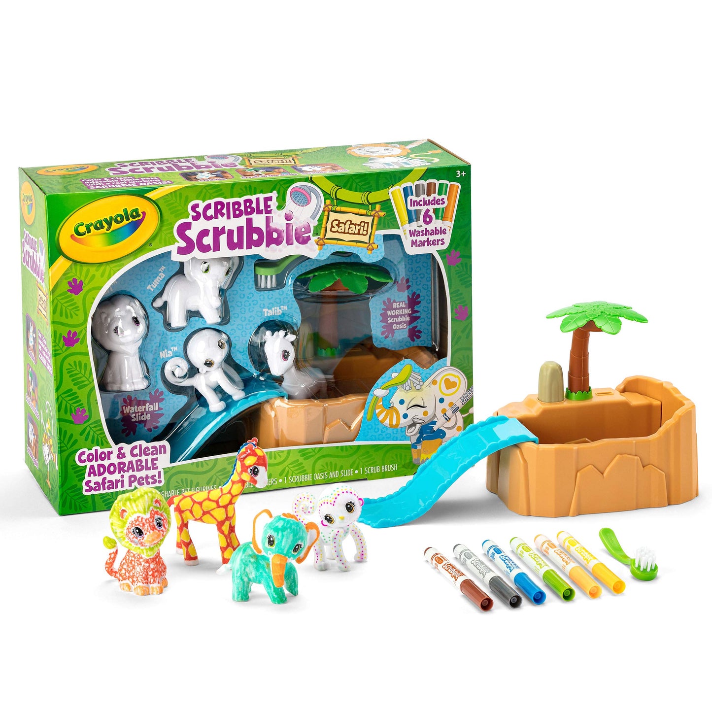 Crayola Scribble Scrubbie Safari Animals Playset -  Ages 3+