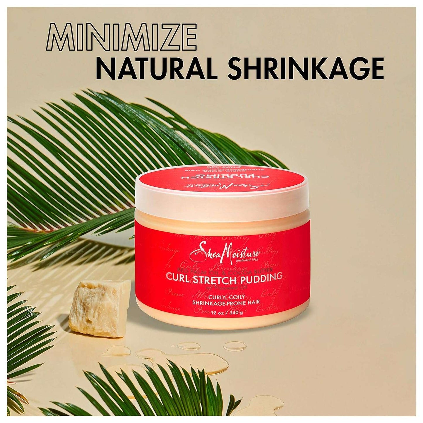 SheaMoisture Curl Stretch Pudding: Elongate Curls, Banish Frizz & Define Style (11.5 oz)