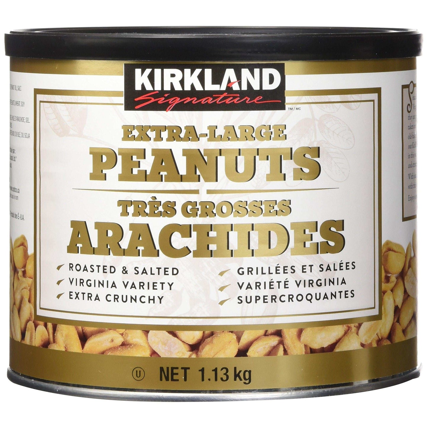Kirkland Signature Extra Large Peanuts - Roasted & Salted | 2.5 lb Jar (40 oz)