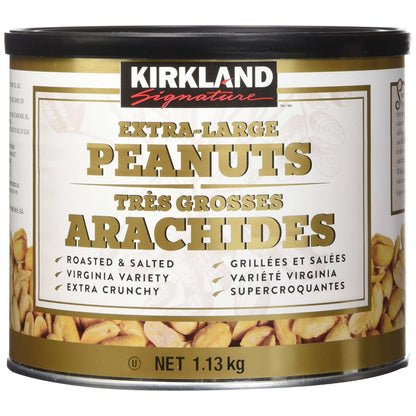 Kirkland Signature Extra Large Peanuts - Roasted & Salted | 2.5 lb Jar (40 oz)