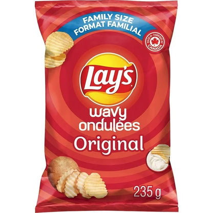 Lay's Wavy Original Potato Chips (235g) Bag