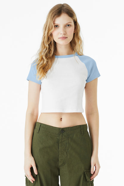 BELLA+CANVAS® Women's Micro Rib Raglan Baby Tee BC1201