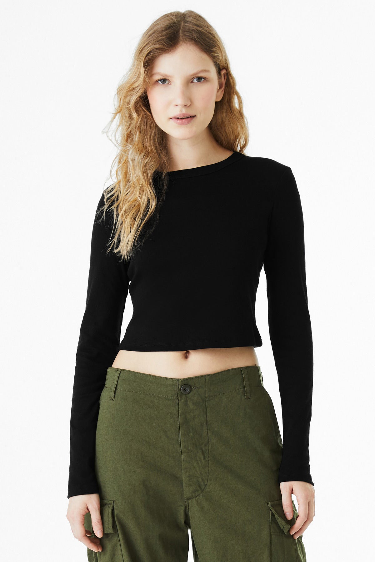 BELLA+CANVAS® Women's Micro Rib Long Sleeve Baby Tee BC1501