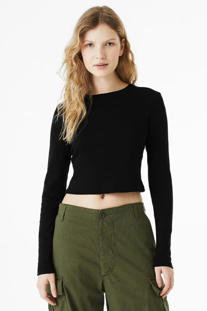 BELLA+CANVAS® Women's Micro Rib Long Sleeve Baby Tee BC1501