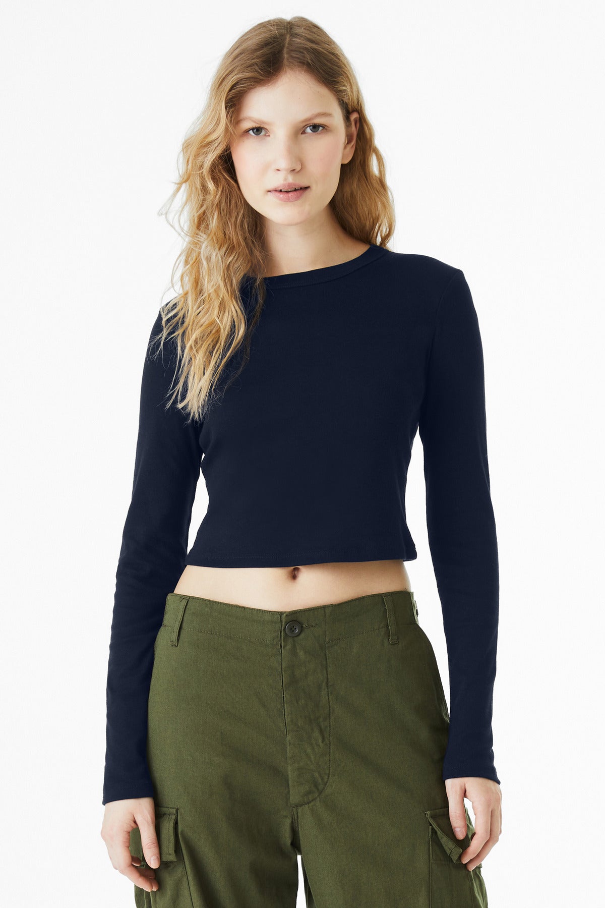 BELLA+CANVAS® Women's Micro Rib Long Sleeve Baby Tee BC1501