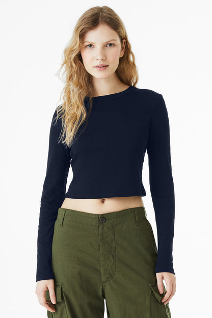 BELLA+CANVAS® Women's Micro Rib Long Sleeve Baby Tee BC1501