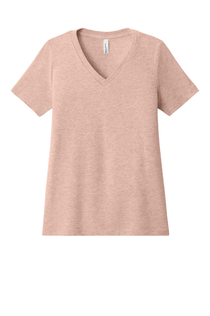 BELLA+CANVAS® Women's Relaxed Heather CVC V-Neck Tee BC6405CVC