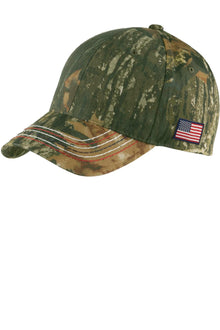 Port & Co™ Americana Contrast Stitch Camouflage Cap. C909