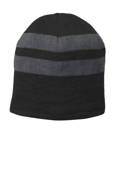 Port & Co™ Fleece-Lined Striped Beanie Cap. C922