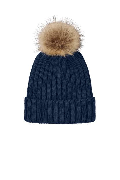 Port Authority® Faux Fur Pom Beanie C990
