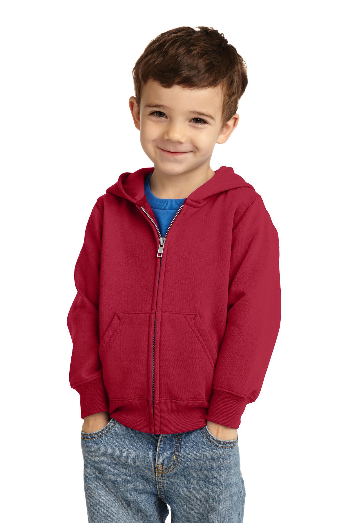 Port & Co™ Toddler Core Fleece Full-Zip Hooded Sweatshirt. CAR78TZH