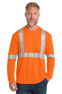 CornerStone® ANSI 107 Class 2 Long Sleeve Safety T-Shirt. CS401LS
