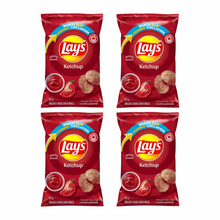 Lay's Ketchup Flavored Potato Chips - Tangy Tomato 4 Snack Pack (60g Bags)